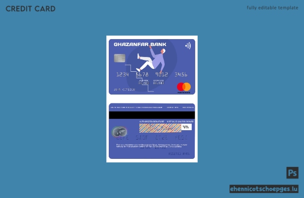 Beispielvorschau der Mastercard der Ghazanfar Bank in Afghanistan